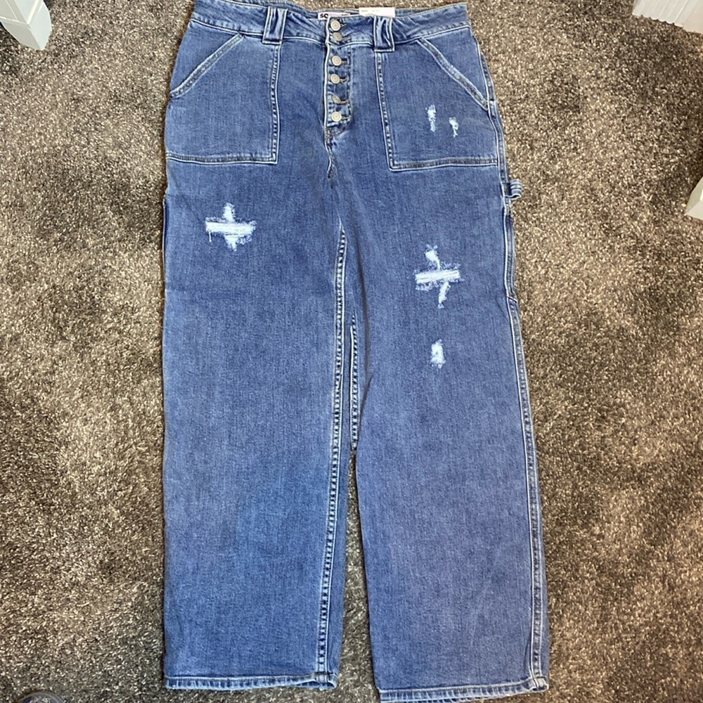 SO Women’s Juniors Distressed Carpenter Jeans Sz 15/32 NWT